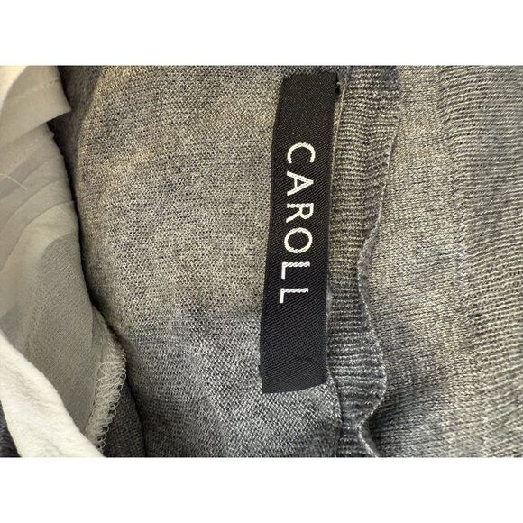 CARROLL Grey Button Up Short Sleeve Sweater Size Small - Picture 4 of 5